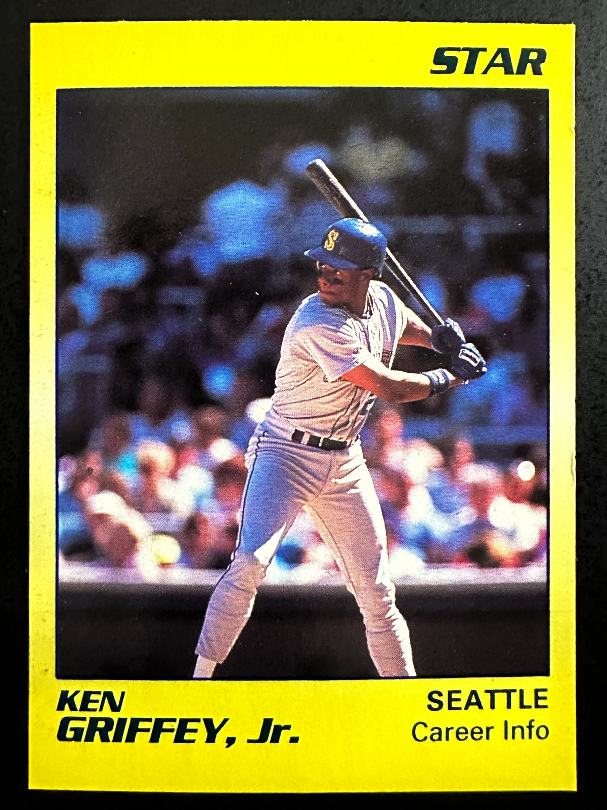 Ken Griffey Jr 1990 Star Yellow Baseball Card Seattle Mariners #8