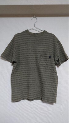 STUSSY 80s Black Tag Embroidery All Over Patterned Border T-shirt 