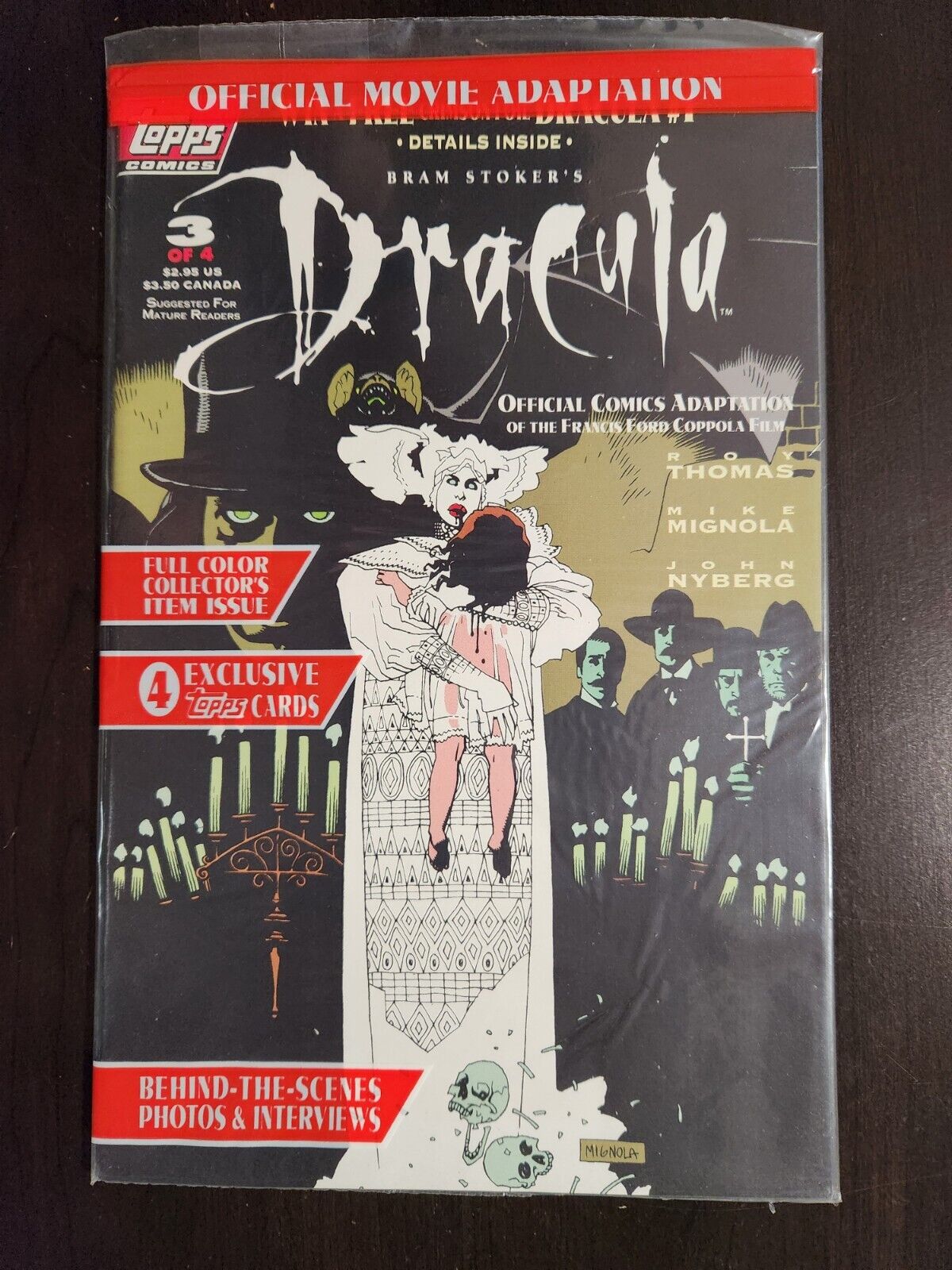 Bram Stoker's Dracula #3 & #4 Topps Comic 1992 Mike Mignola Sealed Trading Cards