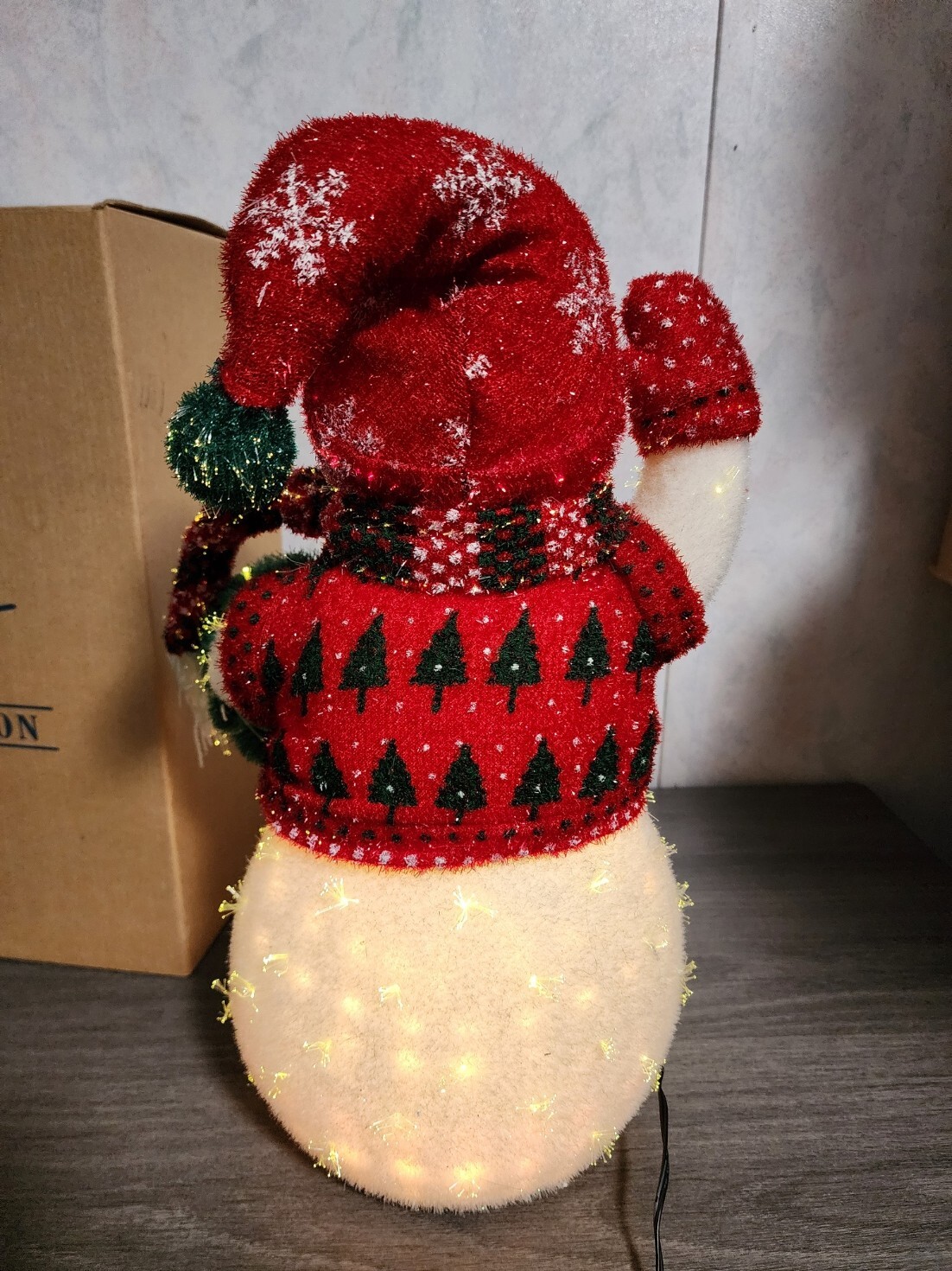 Avon FIBER OPTIC Snowman Color Changing Christmas Decoration 16" Tall