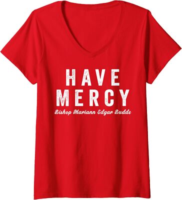 My Hero Have Mercy Bishop Mariann Edgar Budde  Ladies' V-Neck Tshirt