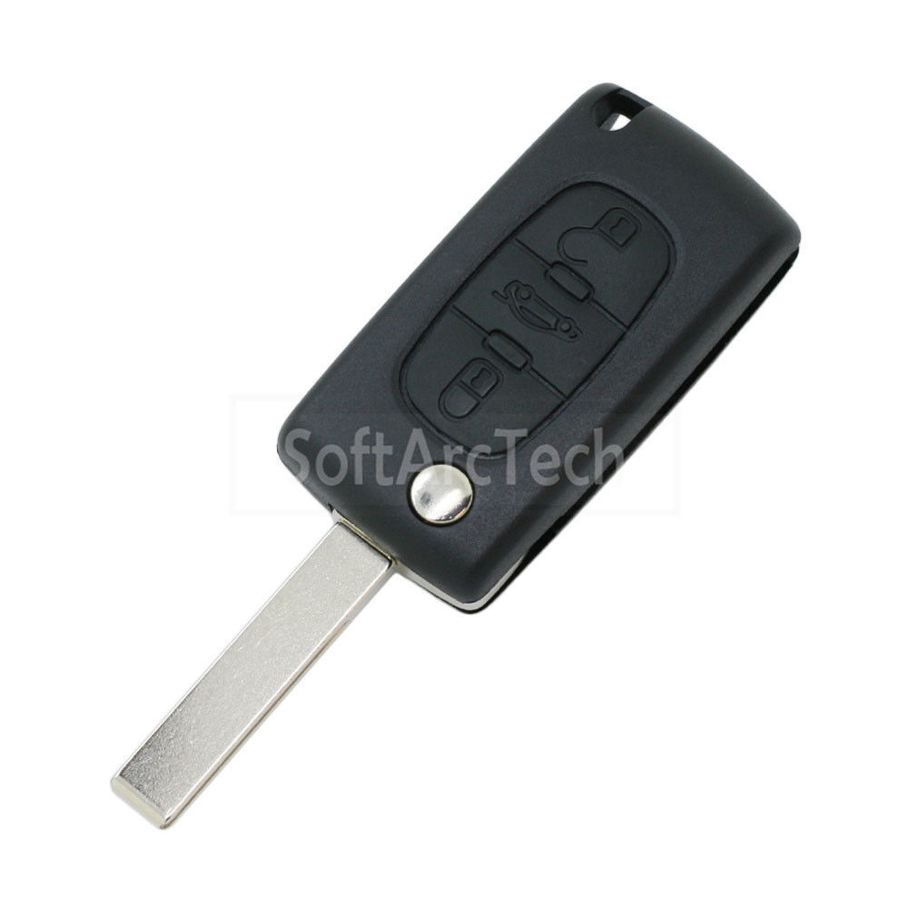 Flip Key Shell fit for PEUGEOT 406 407 408 307 107 207 Partner Remote Case 3 B