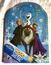 Disney Frozen 12 Piece Shaped Wood Puzzle 