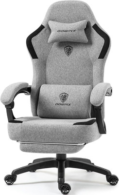 Fabric Gaming Chair with Pocket Spring Cushion,Breathable Computer Chair with Ma