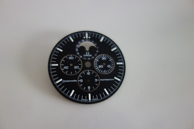 Original OMEGA Zifferblatt schwarz -- Speedmaster Professional Moonphase 
