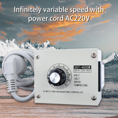 220V 4000W Adjustable Voltage Regulator Dimming SCR Temperature Speed Controller