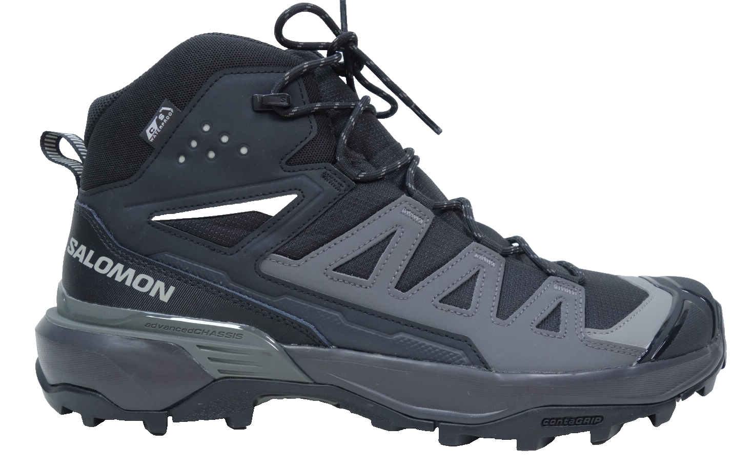 Stivali da trekking Salomon X Ultra 360 Mid impermeabili neri da uomo taglia 12