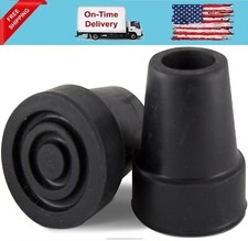 2 Pcs Cane Tips 3/4 Inch Heavy Duty Rubber Cane Tips Anti Slip TPR Replacement