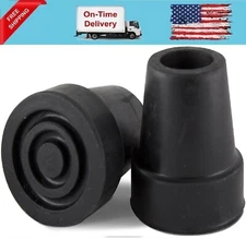 2 Pcs Cane Tips 3/4 Inch Heavy Duty Rubber Cane Tips Anti Slip TPR Replacement