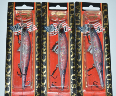 3 lure lucky craft lightnin pointer 110dd 4.5'' suspend jerkbait crystal pro blue