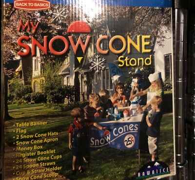 Back to Basics Hawaiian Ice Snow Cone Shaved Ice Stand Supplies Nip