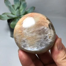 62mm Natural orange moonstone polish/rough Crystal specimens Mineral 158g g6684