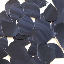 Teardrop Sequin 1.5" Royal Navy Blue Metallic. Couture paillettes. Made in USA