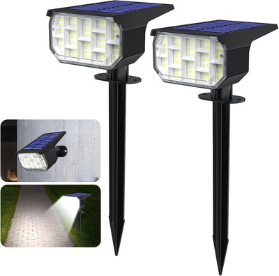Solar Landscape Spotlights Outdoor, 66 LEDs Cool White 