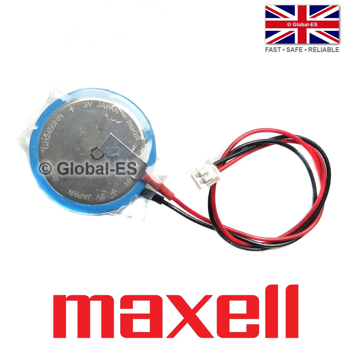 Maxell CR2450HR 3V 525mAh 1.50mm JST PLC Battery: GT11-50BAT Logic Controller