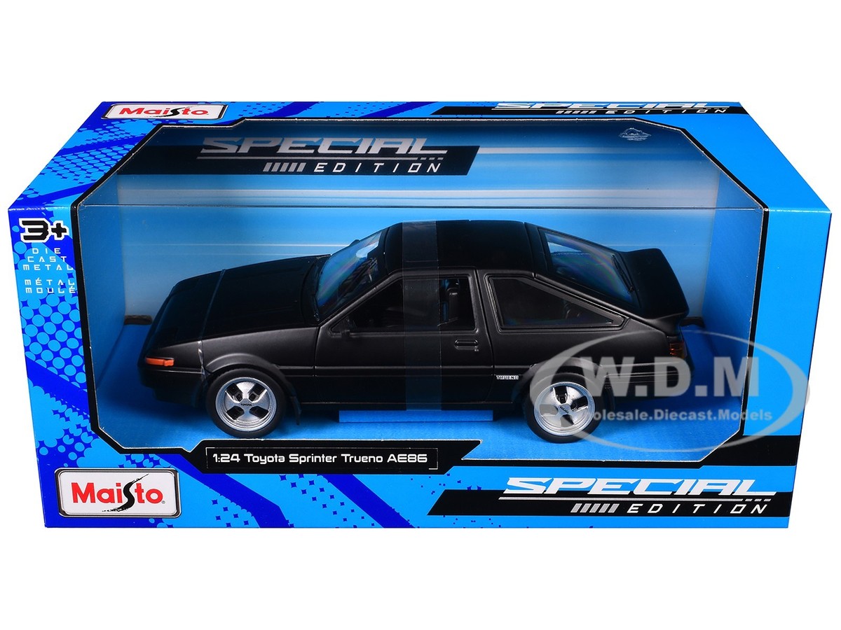 TOYOTA SPRINTER TRUENO AE86 RHD MATT BLAC 1/24 DIECAST MODEL BY