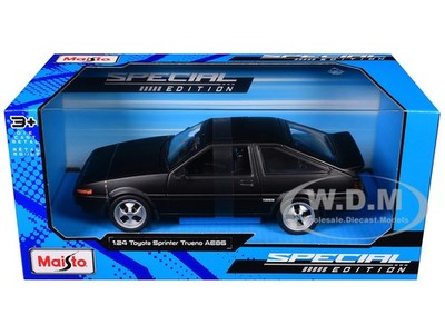 TOYOTA SPRINTER TRUENO AE86 RHD MATT BLAC 1/24 DIECAST MODEL BY