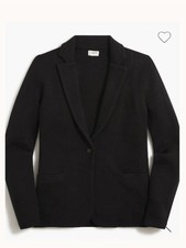 J. Crew Schoolboy Sweater Blazer Black Knit Size Large