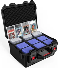 Card Storage Box for Graded Sports Cards – Waterproof Protective Case for PSA, C