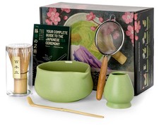 Matcha Whisk Set - 5 Pcs Matcha Set with 18oz Ceramic Matcha Bowl Chawan with