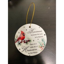 Red Cardinal Memorial Ornament for loss of Loved oNES-3in-NEW-X