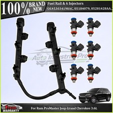 For Ram Promaster Jeep Grand Cherokee 3.6l Fuel Rail 6 Injectors 53034198ac