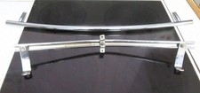 CLASSIC CHROME BADGE BARS VINTAGE PAIR CURVED 47cm & 62cm FORD DISPLAY 105E 