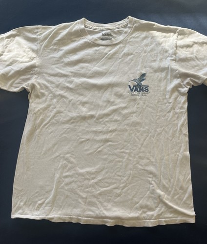 Vans, VANS Blue Flowers and Hummingbird T-Shirt Size Medium