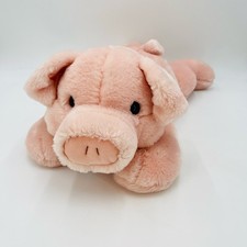 20" Large Animal Alley Pig Plush Laying Down Flat Toys R Us Stuffed Animal