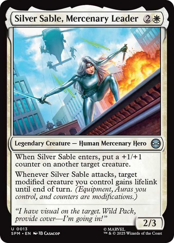 Silver Sable, Mercenary Leader Foil 13 SPM NM U