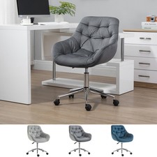 Velvet Home Office Chair Comfy Desk Chair w/ Adjustable Height & Arm Support
