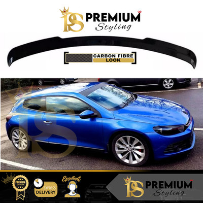 VW Scirocco TSI TDI R Carbon Fibre Rear Roof Spoiler Boot Lip Wing Kit 2008-2014