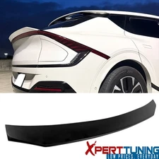 Fits 21-25 Kia EV6 X Style ABS Unpainted Black Rear Trunk Lid Spoiler Wing Lip