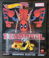 Mattel Hot Wheels Premium DEADPOOL SCOOTER Metal/Metal Real Riders 1:64 Diecast