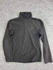 North Face Pullover Mens Small Black TKA 100 Fleece Half Zip Outdoors Hiking