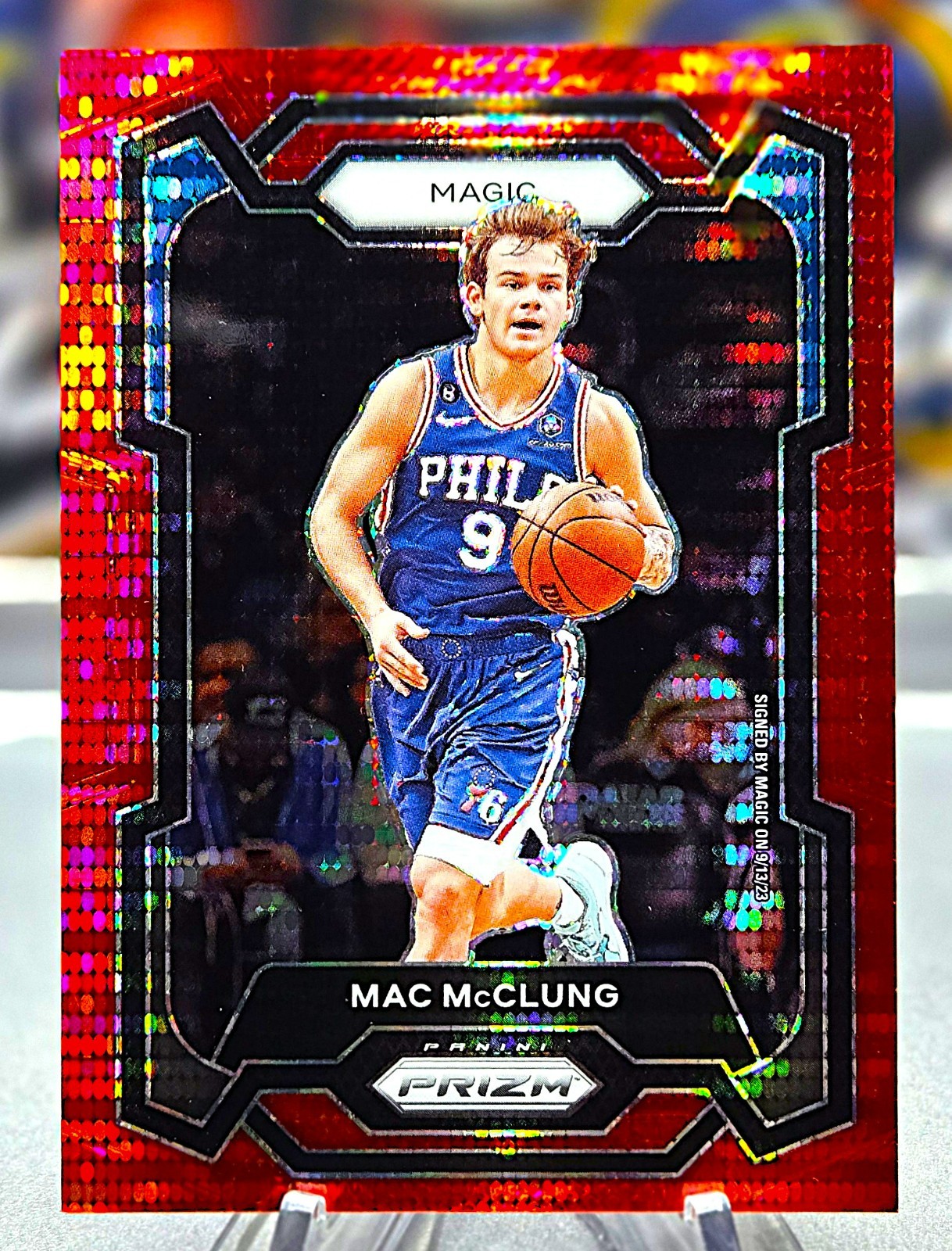 2023-24 Panini Prizm Red Prizm 292/299 Mac McClung #258
