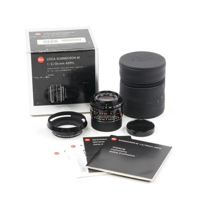 LEICA 35MM F2 SUMMICRON-M ASPH MILLENNIUM BLACK PAINT + BOX 11611