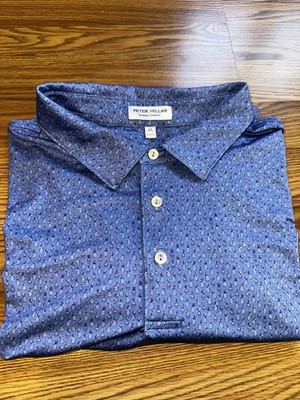 Peter Millar Summer Comfort Mens Pina Skullada Performance Golf Polo Size 2X UPF