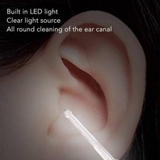 Beleuchtetes Ohr Ohr Schmutz Vakuum LED Licht Leuchtende Ohrschaufel Weiche Silikonspitze