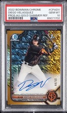 2022 BOWMAN CHROME PRSPCT AUTOS #CPADV DIEGO VELASQUEZ 44/50 PSA 10 AUTO