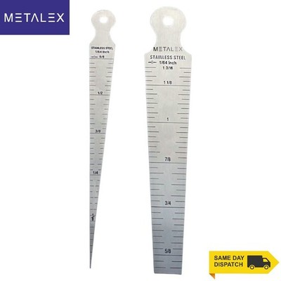 Tapered Stainless Steel Bore/Hole Gauge Dual Size Inch/mm Measure Internal Dia