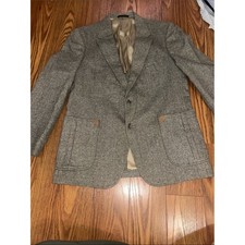 Vintage Johnny Carson Gray Tweed Blazer - Classic Single-Breasted Sport Coat
