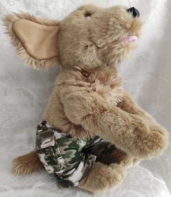 Build A Bear GOLDEN RETRIEVER PUPPY DOG Plush 14'' Stuffed Animal in CAMO SHORTS