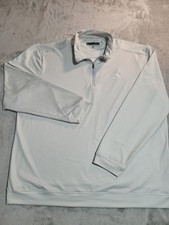 Pebble Beach Golf Pullover Mens XL Gray 1/4 Zip Dry-Luxe Performance Stretch