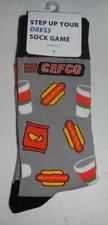 CEFCO Convenience Stores Gas Station Logo Hot Dog Soda Chips Pair of Socks