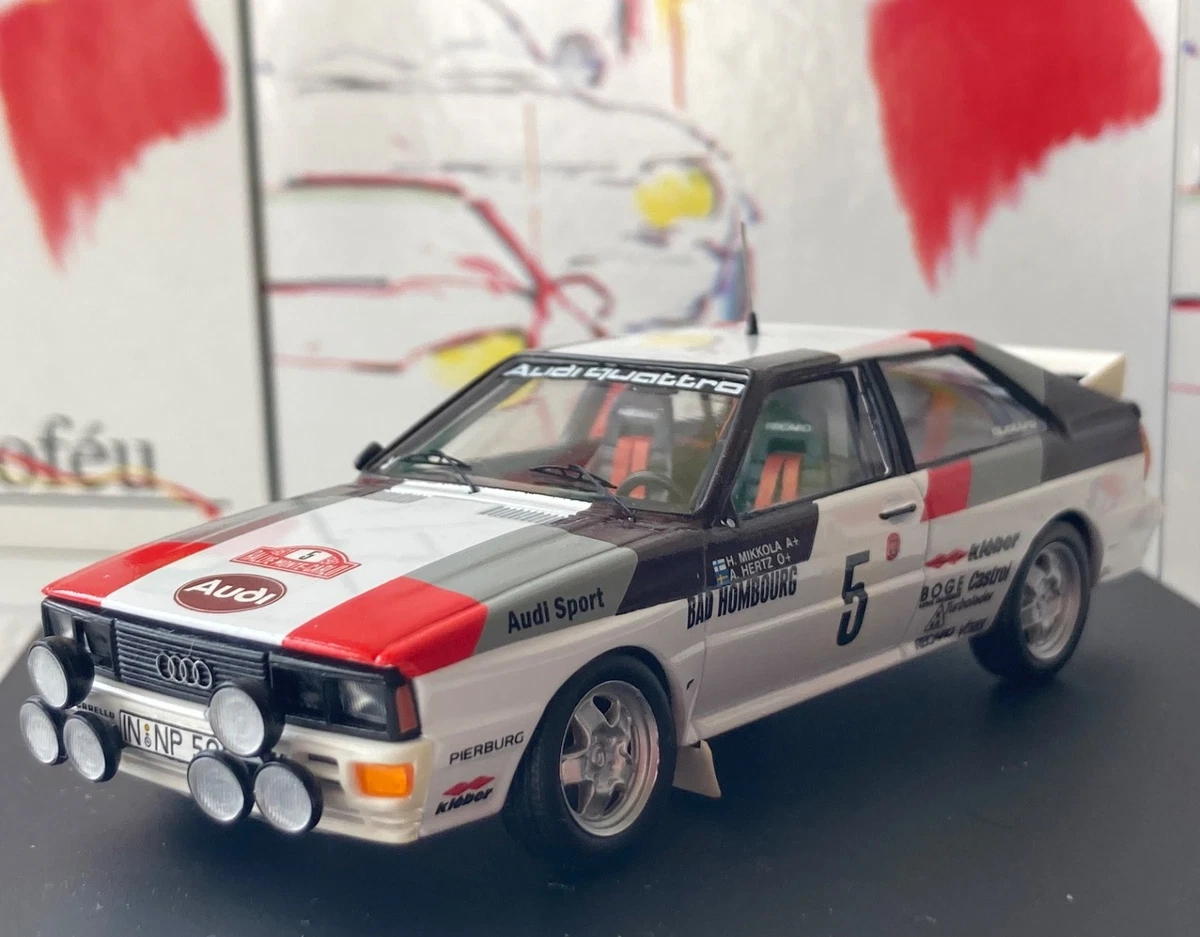 Miniature Audi Quattro Monte-Carlo 1982 N°5 - Mouton/Pons - 1/43 Spark/Trofeu