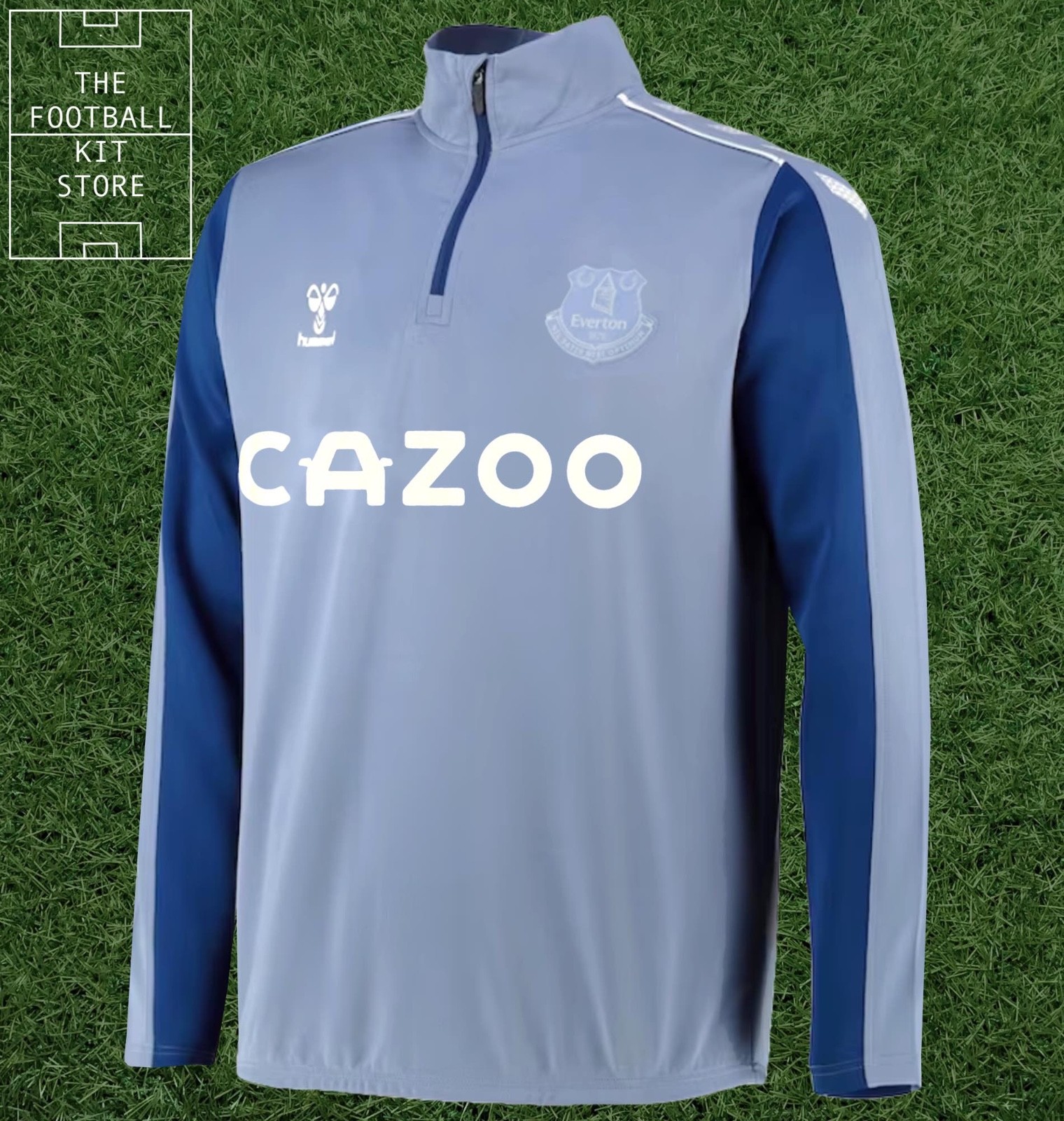 Everton Training Top Mens - Official Hummel EFC 1/4 Zip Sweater - Small