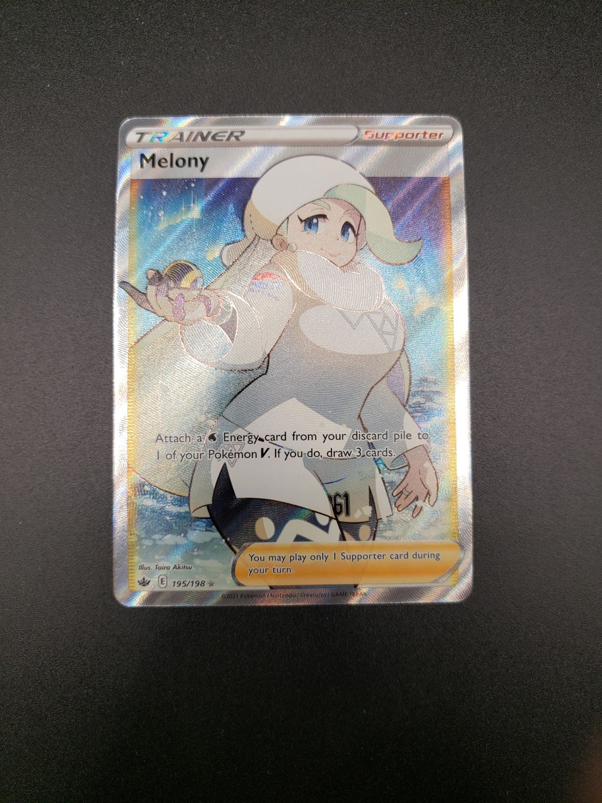 Melony Full Art - 195/198 Trainer Pokemon TCG SWSH Chilling Reign NM FA