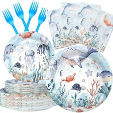 Under the Sea Party Supplies for 20 Guests   Ocean Themed Birthday Party Plat...