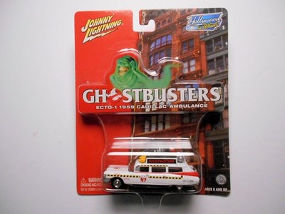 HOLLYWOOD GHOSTBUSTERS ECTO-1 WHITE 1959 CADILLAC AMBULANCE BY JOHNNY LIGHTNING